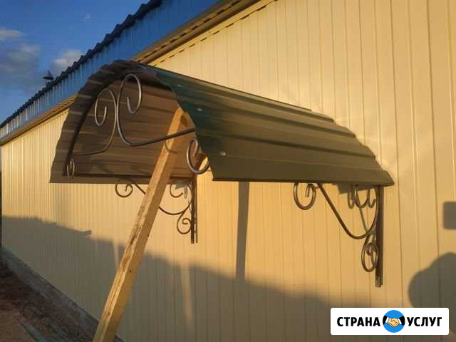 Козырек с элементами ковки (кованный) Улан-Удэ - изображение 1