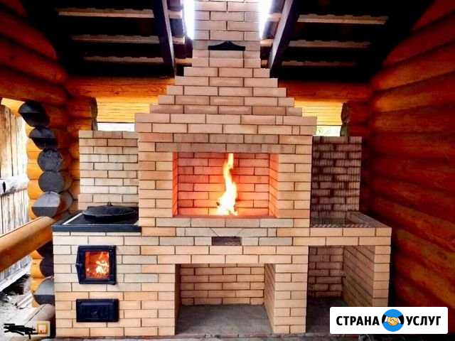 Камины печи мангалы барбекю комплекс из кирпича Оренбург - изображение 1