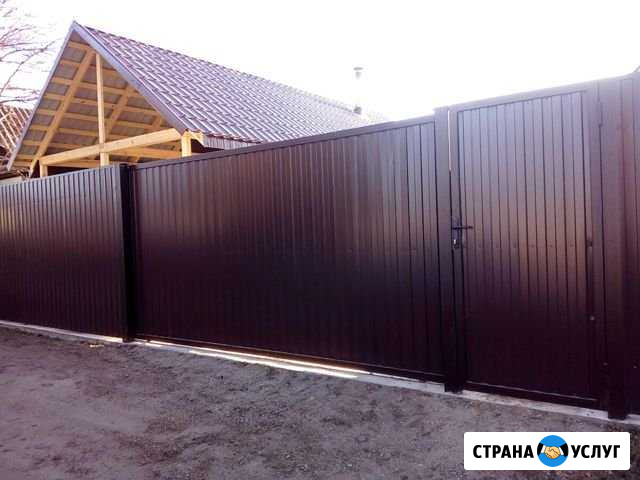 Ворота и заборы из профлиста Минусинск - изображение 1