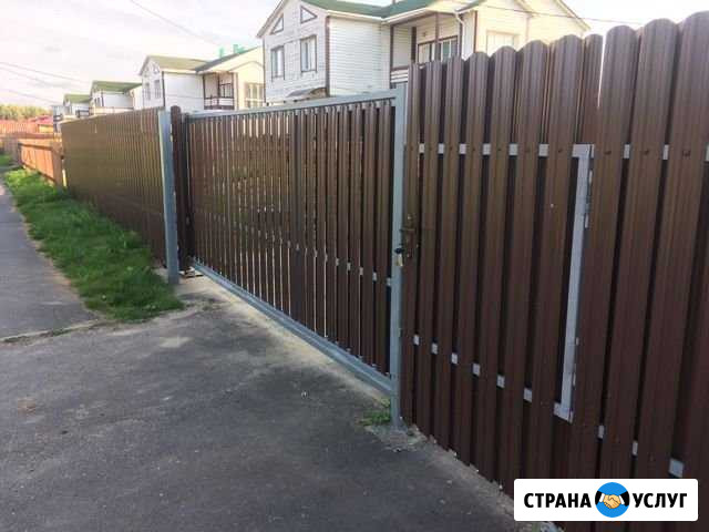 Забор из профнастила Вологда - изображение 1
