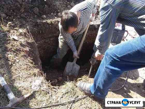 Копка шурфов шурфы кабелей газа коммуникаций Новомосковск