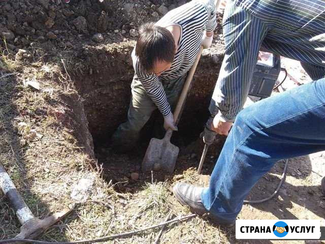 Копка шурфов шурфы кабелей газа коммуникаций Новомосковск - изображение 1