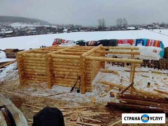 Сруб 6х9 с верандой. Ручной рубки. Зимний лес Верхний Тагил