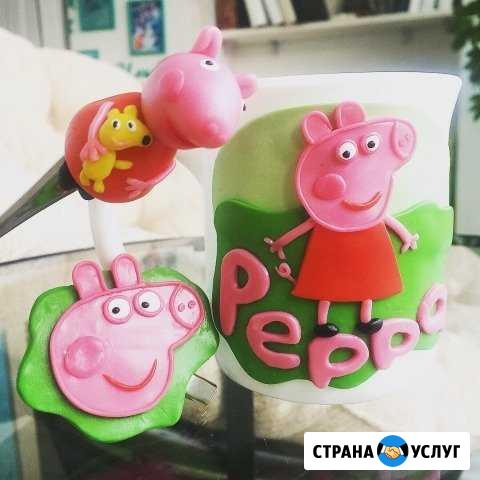 Кружки,вкусные ложки с декором из полимерной глины Красноярск - изображение 1