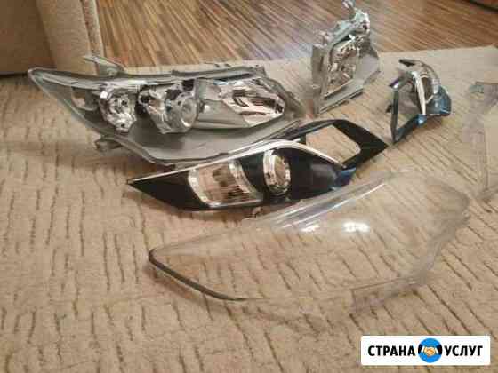 Ремонт и полировка фар автомобиля востоновле оптик Сургут