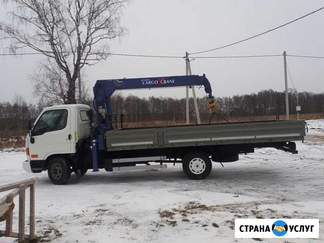 Манипулятор Кран Чехов район Грузоперевозки Борт Чехов - изображение 1