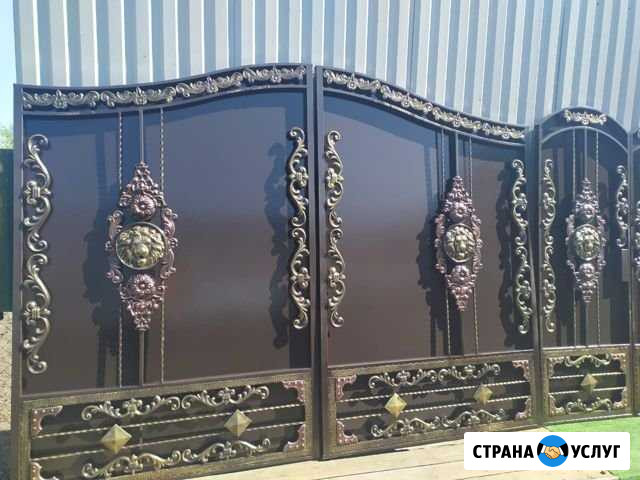 Аксай Ворота кованые Ворота проф лист Аксай - изображение 1