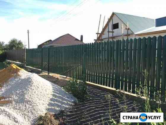 Забор из евроштакетника или профлиста Липецк
