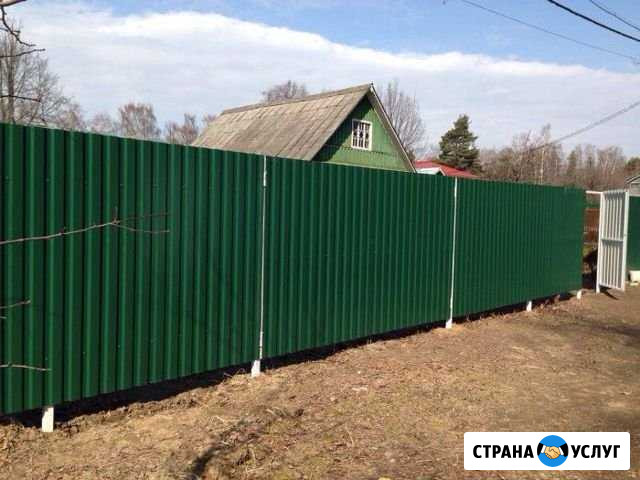 Забор из профнастила под ключ Ликино-Дулево - изображение 1