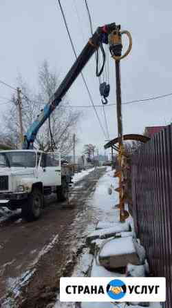 Установка опор лэп, столбов, винтовых свай Сыктывкар