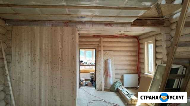 Отделка в бревенчатом доме Соликамск - изображение 1