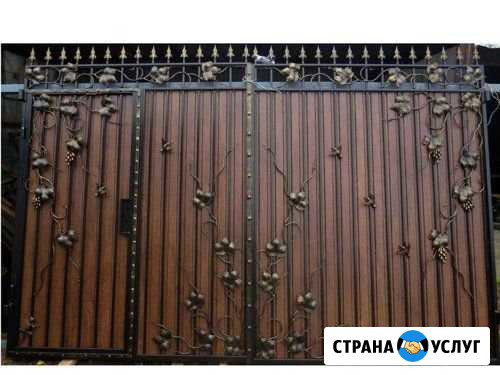 Откатные декоративные ворота Симоненко - изображение 1