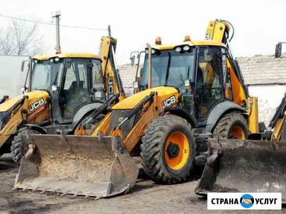 Аренда экскаватора-погрузчика + гидромолот, ямобур Казань