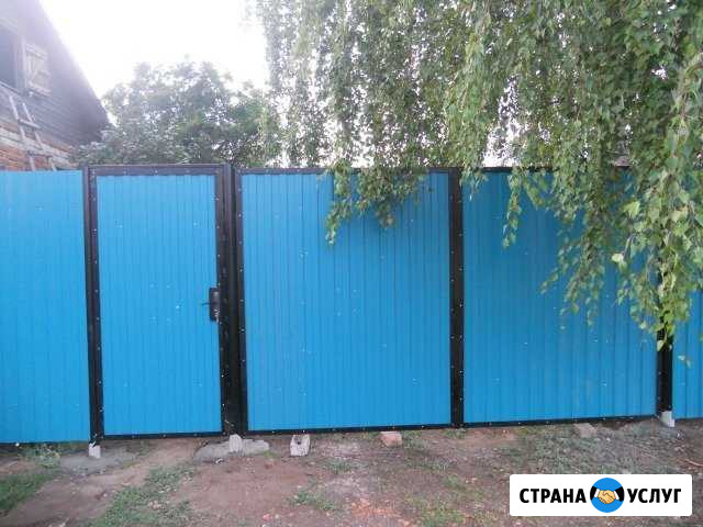 Заборы, ворота из проф листа,навесы,беседки Балаково - изображение 1