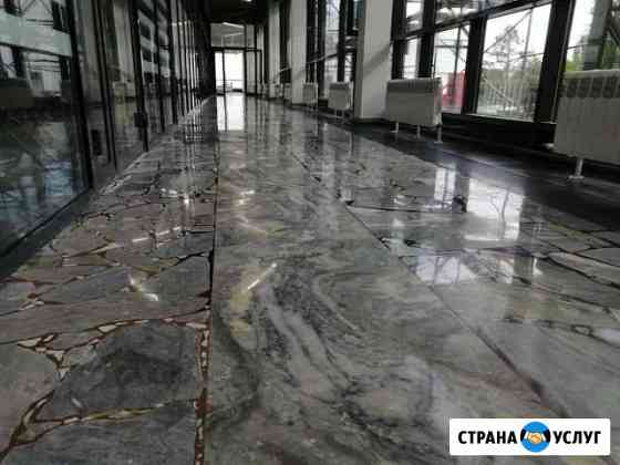 Полировка мрамора, шлифовка и кристаллизация Нижнекамск