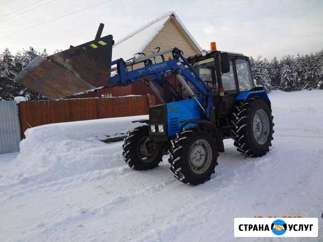 Услуги трактора мтз погрузчик, отвал,щетка Краснооктябрьский - изображение 1