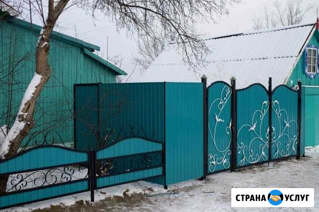 Ворота (изготовим), профлист, блок-хаус, металл Минусинск - изображение 1