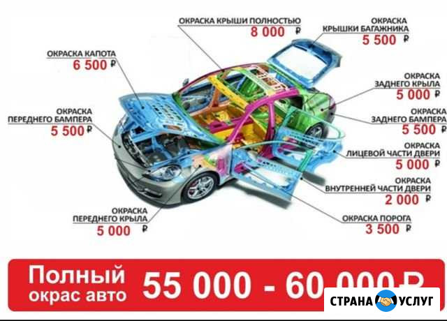 Покраска автомобиля, полировка, химчистка кузовной Мытищи - изображение 1