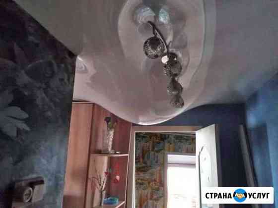 Ремонт натяжных потолков. Слив воды Киселевск