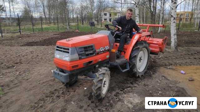 Культивация вспашка земли минитрактор Санкт-Петербург - изображение 1