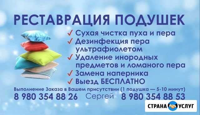 Мобильная реставрация подушек Липецк - изображение 1