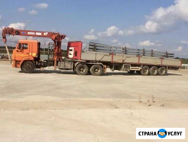 Услуги манипулятора длинномер камаз 20т. кран 7т Уфа - изображение 1