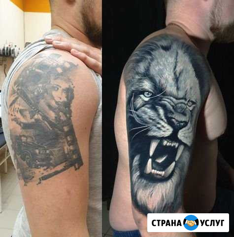 Художественная татуировка, качественное перекрытие Челябинск - изображение 1