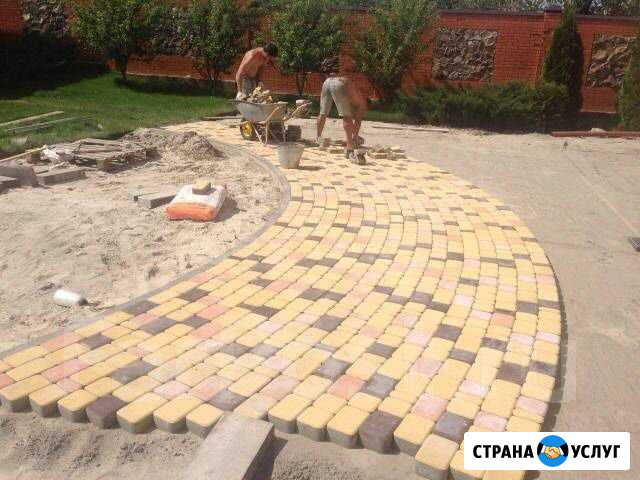 Укладка тротуарной плитки брусчатки Москва - изображение 1