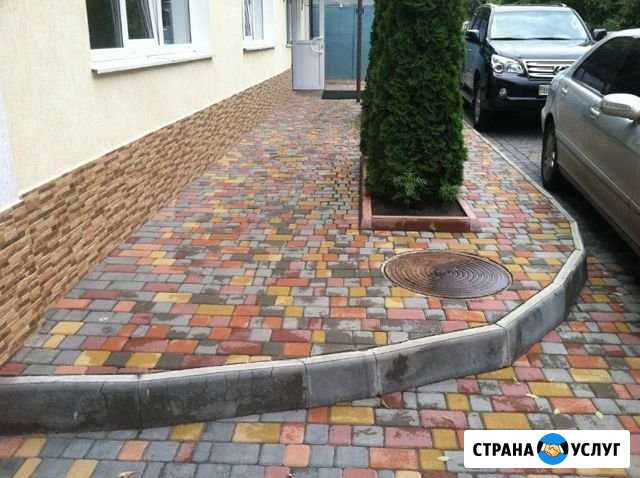 Укладка тротуарной плитки в спб Колпино - изображение 1