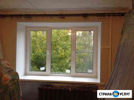 Окно пвх под ключ откосы с двух сторон Рехау, так Иваново