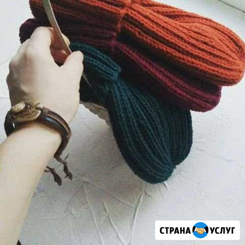 Вязаные шапки шарфы снуды Омск - изображение 1