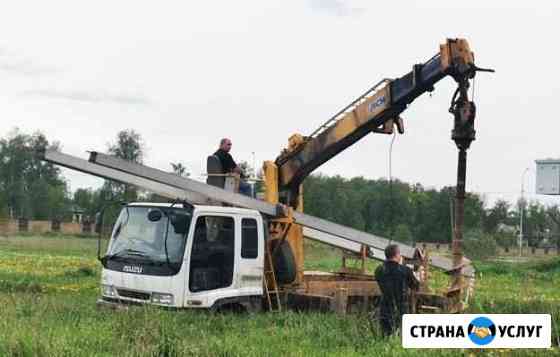 Аренда ямобура установка столбов Мытищи