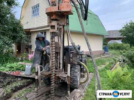 Бурение скважины малогабаритной буровой установкой Волхов