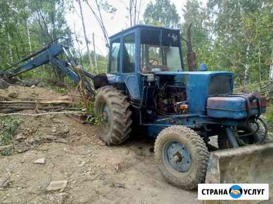 Услуги экскаватора на базе трактора юмз Невьянск