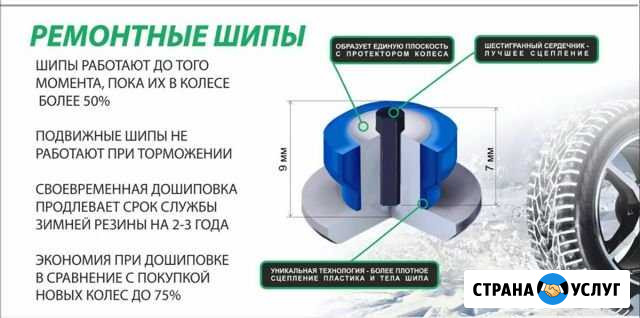 Ошиповка шин (зимней резины) Санкт-Петербург - изображение 1