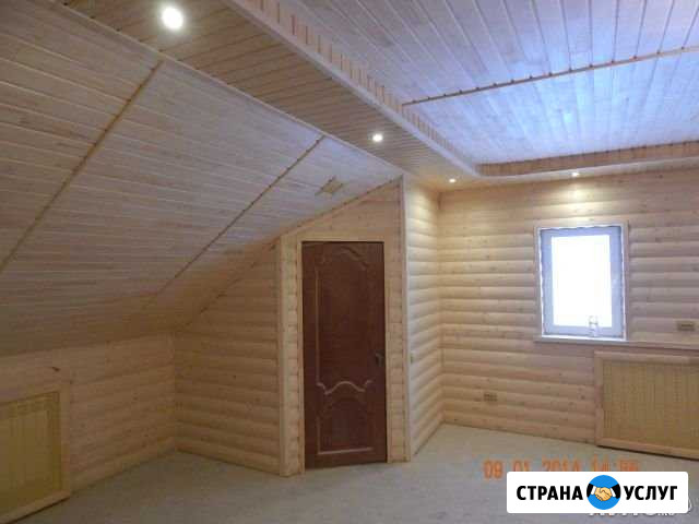 Отделочные работы. Блок хаус, вагонка Альметьевск - изображение 1