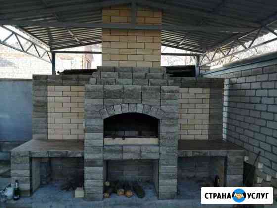 Кладка уличных каминов, мангалов, барбекю, печей п Минеральные Воды