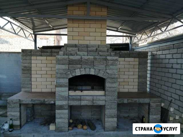 Кладка уличных каминов, мангалов, барбекю, печей п Минеральные Воды - изображение 1
