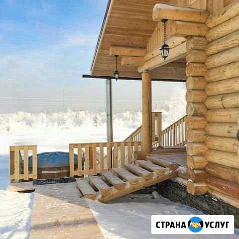 Строительство бань из оцилиндрованного бревна Иркутск - изображение 1