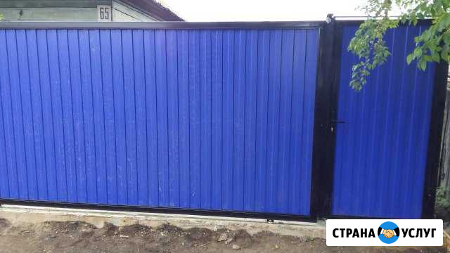 Ворота. Заборы из профлиста Абакан - изображение 1