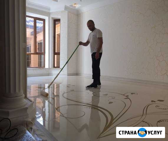 Наливные полы 3D Дагестан шлифовка бетона под лами Кяхулай - изображение 1