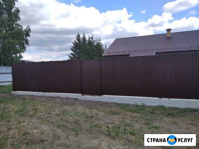 Забор из профнатила, рыбицы и евроштакетника Казань - изображение 1