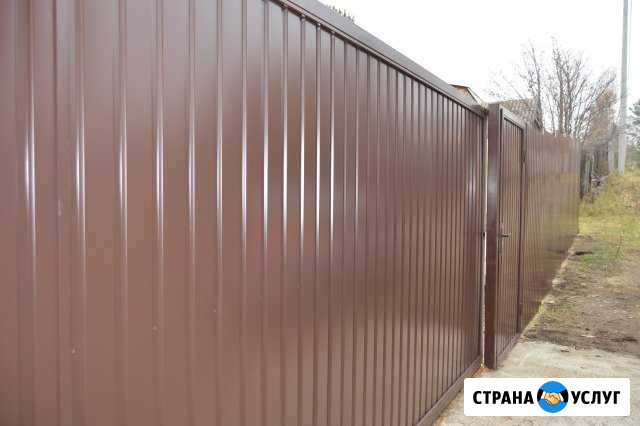 Заборы из профлиста под ключ рассрочка Абакан - изображение 1