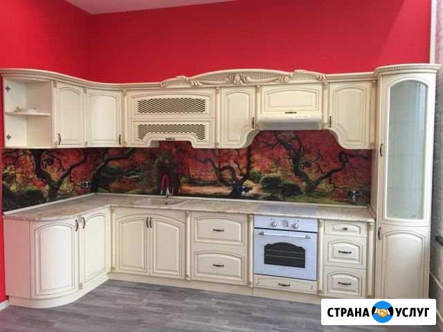 Фартук для кухни из стекла (кухонный фартук) Москва - изображение 1