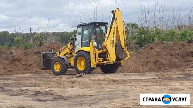 Услуги экскаватора, экскаватора-погрузчика Омск - изображение 1