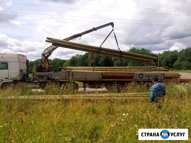 Аренда шаланды с манипулятором(Перевозка опор) Санкт-Петербург - изображение 1