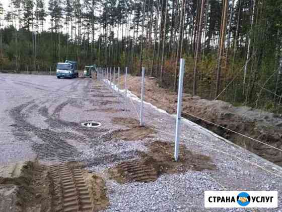 Установка винтовых свай мех. способом Рощино