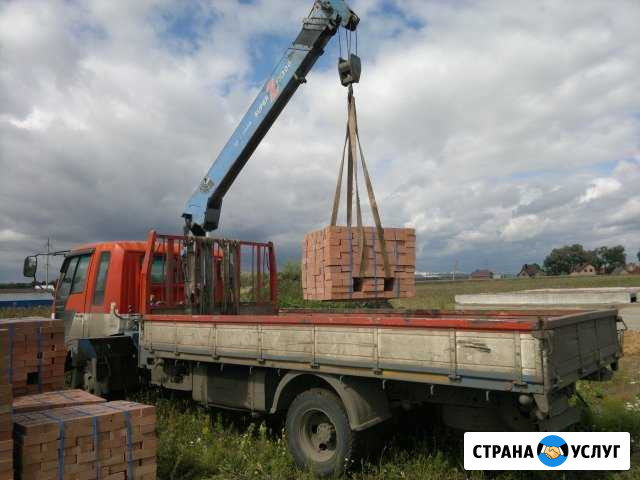 Услуги крана манипулятора борт 5т кран3т 12м Уфа - изображение 1