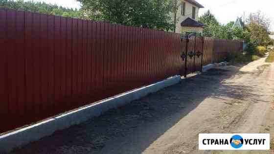 Установка заборов, калиток, теплиц Воронеж