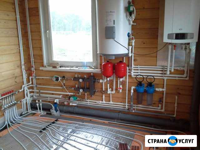 Монтаж отопления в загородном доме. Сантехуслуги Краснодар - изображение 1